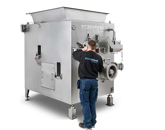 scansteel foodtech® CombiGrind CG 300 double worm/auger grinder